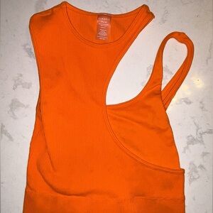Orange Asymmetrical Women's Top🔥